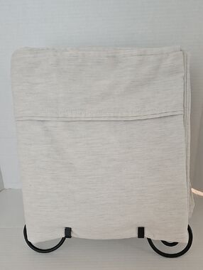 Hearth & Hand Heathered Gray Sour Cream Cotton Queen Flat Sheet